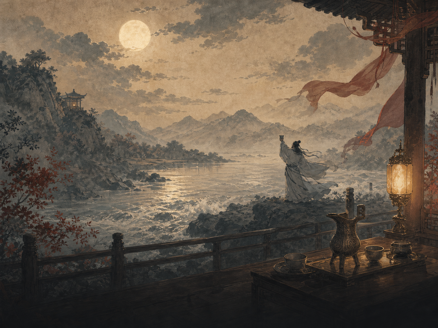 《将进酒》意境图